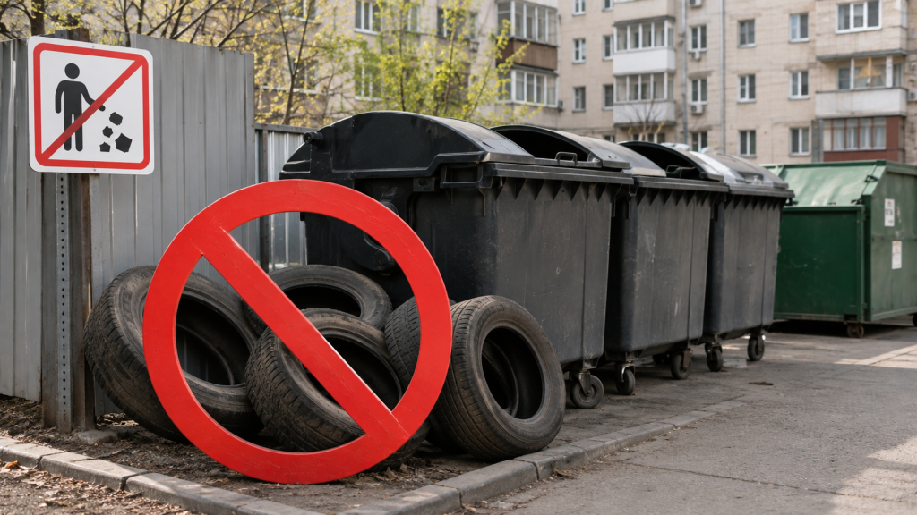Куда выбрасывать старые шины