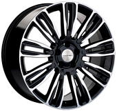 Khomen KHW2004 (Velar) 8.5x20 5*108 ET45 DIA63.4 Черный полностью полированный