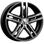 Vector B178 6x15 5*100 ET38 DIA57.1 Черный с алмазной проточкой